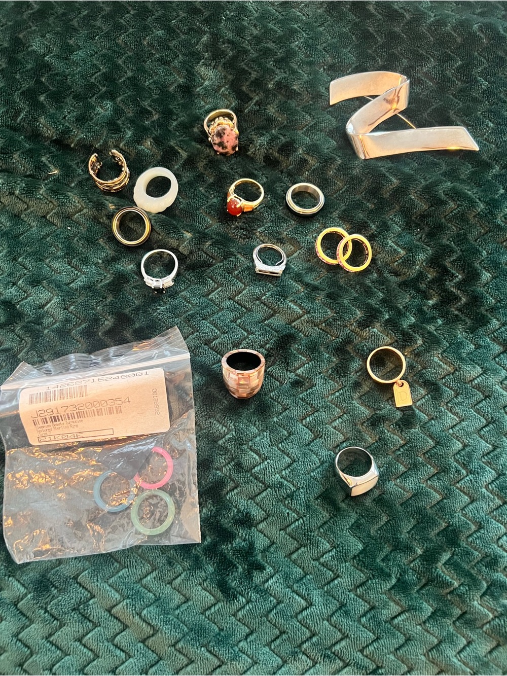 Mixed Gold and Silver Women's Ring Set - Assorted Colors